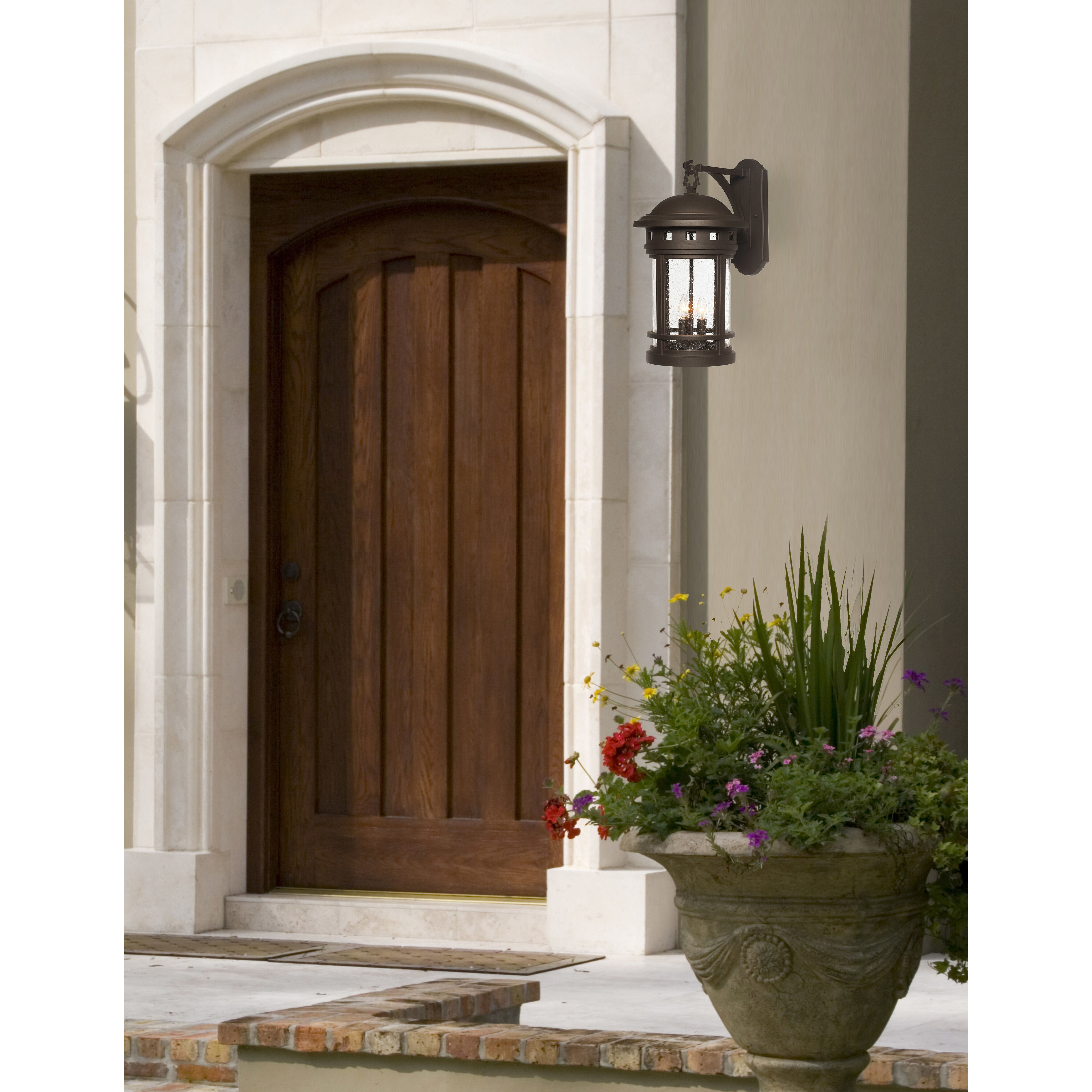 Sedona 3 Light 20 inch Oil Rubbed Bronze Outdoor Wall Lantern in Seedy